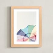 "Rainbow Summer" - Art Print in white by Caroline Mint - Framed