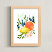 "Citrus Garden" - Art Print in Sugar by Kara Aina - Framed