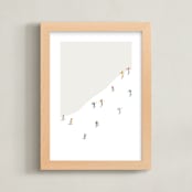 "happy skiers" - Art Print in Ice by Ellen Schlegelmilch - Framed