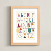 "The Most Colorful Alphabet" - Art Print in Rainbow by lulu and isabelle - Framed