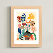 "Keep the balance" - Art Print in Off White by Mojca Dolinar - Framed