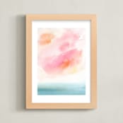 "Sherbet Sky" - Art Print in Sherbet by Lindsay Megahed - Framed