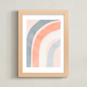 "Spring Rainbow" - Art Print in Blush by Iveta Angelova - Framed