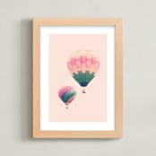 "Follow the Stars" - Art Print in Bubblegum by Caroline Mint - Framed