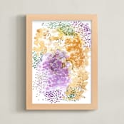 "Ripples Watercolor" - Art Print in Amethyst by Andi Pahl - Framed