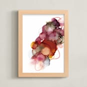 "Nebula 6" - Art Print in Rust by Jaime Derringer - Framed
