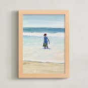 "Oxnard Zachary I" - Art Print in Cerulean Blue by Annie Seaton - Framed