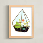 "Terrarium 1" - Art Print in Fern by Kelly Nasuta - Framed