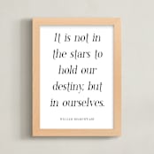 "To Hold Our Destiny" - Art Print in Black and White by Gray Star Design - Framed