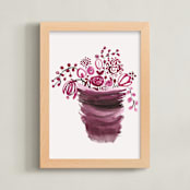 "It´s a new day 2" - Art Print in Darker bois de rose by Bethania Lima - Framed
