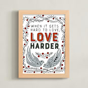 "Love Harder" - Art Print in Earthtones by Brooke Bristow - Framed