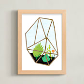 "Terrarium 2" - Art Print in Fern by Kelly Nasuta - Framed