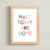 "Awesome" - Art Print in Jello by Christie Garcia - Framed