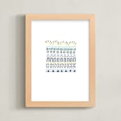 "Sunrise" - Art Print in Green Gold by Katie Craig - Framed