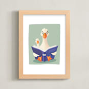 "Storytime" - Art Print in Sage by Diana Pinnell - Framed