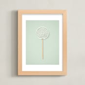 "Sweet Whirl" - Art Print in Mint by Paola Benenati - Framed