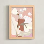 "Garden Breeze" - Art Print in Peach by Haley Warner - Framed