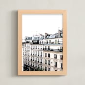 "The Colors of Paris" - Art Print in Blue by Alison Holcomb - Framed