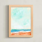 "Blazing Beach" - Art Print in Sky by Lindsay Megahed - Framed