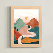 "On This Journey With You" - Art Print in Desert Red by Angel Walker - Framed