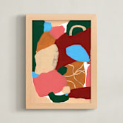 "Everything changes" - Art Print in warm brown by FERNANDA MARTINEZ - Framed