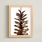 "Pine Cone Tall" - Art Print in brown by Alexis Arnold - Framed