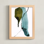 "The Stream" - Art Print in Turquoise Green by flvx studio - Framed