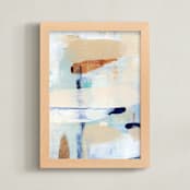 "Coastal Chic" - Art Print in Sky by Lindsay Megahed - Framed