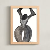 "Gaucha" - Art Print in Soft Black by Maran Ree Whiting - Framed
