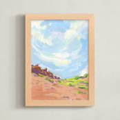 "Sonoma Coast" - Art Print in Sand by sue prue - Framed
