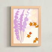 "Lilac Fields" - Art Print in Lilac by Haley Warner - Framed