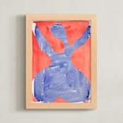 "Not-Plain-Jane" - Art Print in Royal Red & Purple by Maran Ree Whiting - Framed