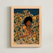 "A Peaceful Place" - Art Print in Fall Blue by ThirtyOne Illustrations - Framed