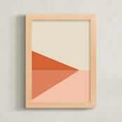 "Into the Distance No. 1" - Art Print in Coral by MinimalType - Framed