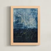 "My Signature Look" - Art Print in Inky Blue by Stacy Kron - Framed