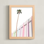 "Chroma Palm" - Art Print in Lime by LindseyErin - Framed