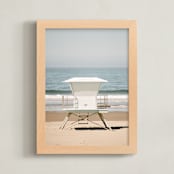 "the surf shack" - Art Print in California coastal by Crystal Lynn Collins - Framed