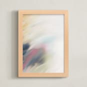 "Sweep of Color" - Art Print in Rainbow by Karen Kardatzke - Framed