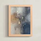 "High Tide #1" - Art Print in copper peach by Christine Olmstead - Framed