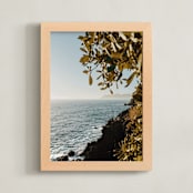 "Cinque Terre Sunset" - Art Print in Hazy Green by Kate Baird - Framed