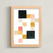 "Stacked No.2" - Art Print in Clay Multi by Cait Courneya - Framed