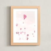 "Bon Voyage!" - Art Print in Blush pink by Caroline Mint - Framed