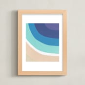 "By the Bay" - Art Print in White by Jenny Partrite - Framed