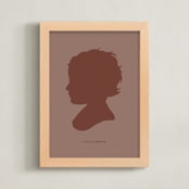 "Tone on Tone Silhouette" - Custom Print in Rustique by Minted - Framed