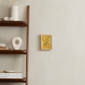 "Ophelia in Opulence" - Art Print in Yellow-ochre by Maran Ree Whiting - In a Room
