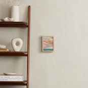 "Seascape at Sunset" - Art Print in Blush by Lindsay Megahed - In a Room
