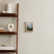 "Vintage Oil Landscape" - Art Print in Muted Seafoam by CedarandGrey - In a Room
