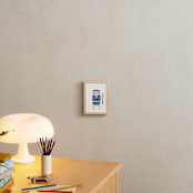 "Stacked Train" - Art Print in Ocean Blue by Jennifer Morehead - In a Room