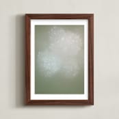 "Hazed Florals 2" - Art Print in Moss by Baumbirdy - Framed