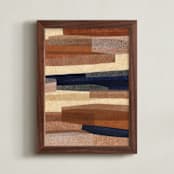 "Paper Pile II" - Art Print in Rust by Carrie Moradi - Framed